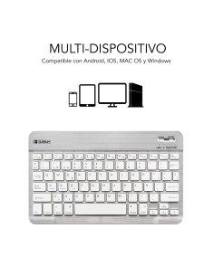 SUBBLIM Teclado Bluetooth Smart BT Keyboard Silver 2