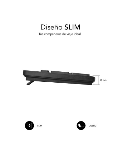SUBBLIM Teclado Ergonómico Business Slim Silencioso con cable USB