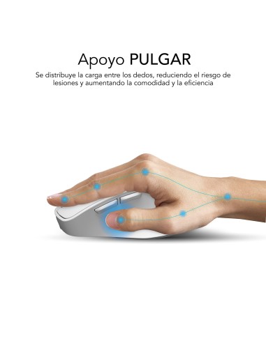 SUBBLIM Ratón CURVE ERGO DUAL MOUSE BATTERY BLACK