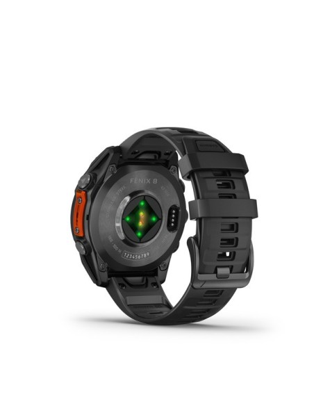 Garmin Fenix 8 3,56 cm (1.4") AMOLED 47 mm Digital 454 x 454 Pixeles Pantalla táctil Negro Wifi GPS (satélite)