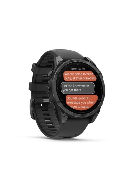 Garmin Fenix 8 3,56 cm (1.4") AMOLED 47 mm Digital 454 x 454 Pixeles Pantalla táctil Negro Wifi GPS (satélite)