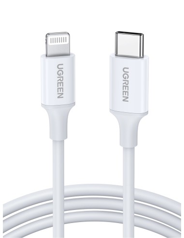 Ugreen 10493 cable de conector Lightning 1 m Blanco