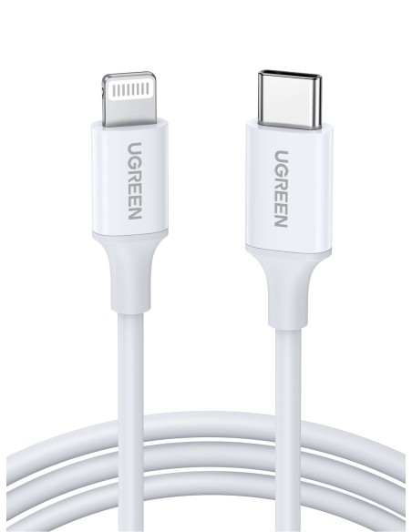 Ugreen 10493 cable de conector Lightning 1 m Blanco