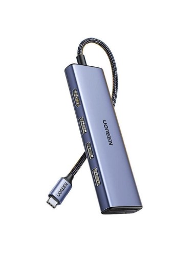 Ugreen 20956A hub de interfaz USB Tipo C 5000 Mbit s Plata