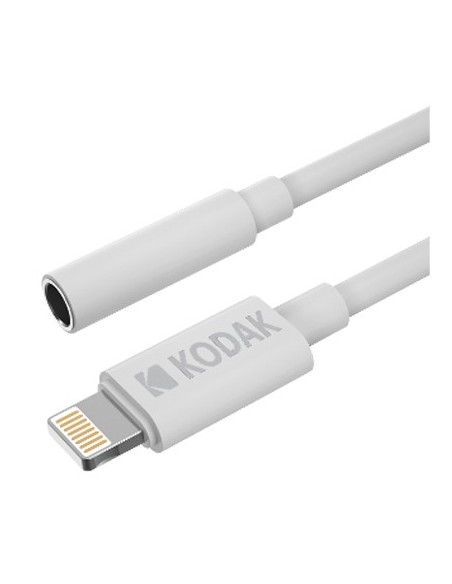 Kodak 30425842 cable de teléfono móvil Blanco 0,1 m 3,5mm Lightning