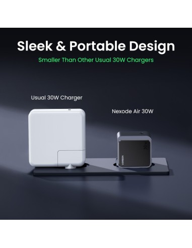 Ugreen Nexode S 30W USB-C GaN Fast Charger EU gray Teléfono móvil, Batería portátil, Teléfono Gris Corriente alterna Interior