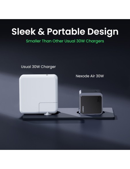 Ugreen Nexode S 30W USB-C GaN Fast Charger EU gray Teléfono móvil, Batería portátil, Teléfono Gris Corriente alterna Interior