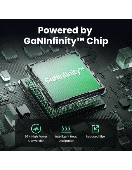 Ugreen Nexode Air 65W sieninis kroviklis, USB + 2x USB-C pilkos spalvos Ordenador portátil, Teléfono móvil, Ratón, Portátil,