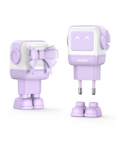 Ugreen Nexode RG 65W 3-Port GaN Ordenador portátil, Teléfono móvil, Ratón, Portátil, Batería portátil, Teléfono Rosa Corriente