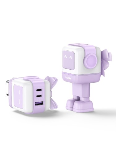 Ugreen Nexode RG 65W 3-Port GaN Ordenador portátil, Teléfono móvil, Ratón, Portátil, Batería portátil, Teléfono Rosa Corriente