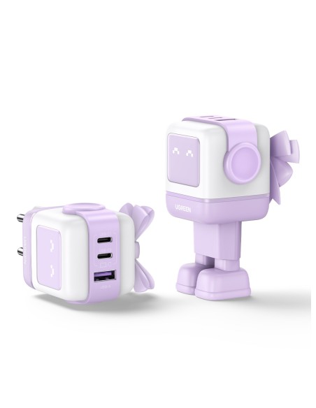 Ugreen Nexode RG 65W 3-Port GaN Ordenador portátil, Teléfono móvil, Ratón, Portátil, Batería portátil, Teléfono Rosa Corriente