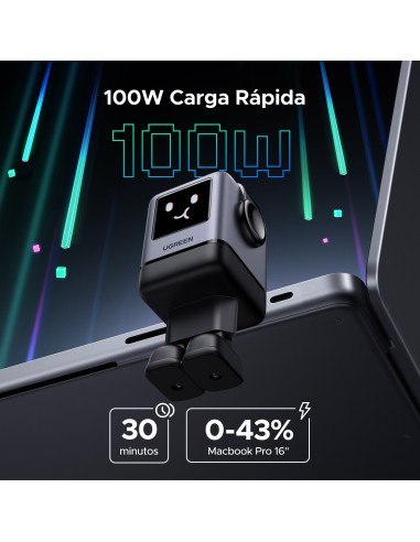 Ugreen 45515B cargador de dispositivo móvil Ordenador portátil, Teléfono móvil, Portátil, Batería portátil, Teléfono Gris