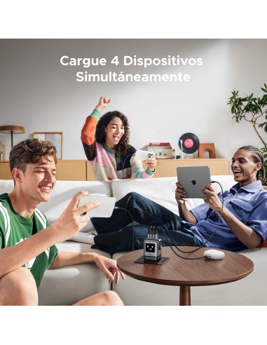 Ugreen 45515B cargador de dispositivo móvil Ordenador portátil, Teléfono móvil, Portátil, Batería portátil, Teléfono Gris