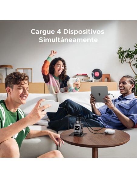 Ugreen 45515B cargador de dispositivo móvil Ordenador portátil, Teléfono móvil, Portátil, Batería portátil, Teléfono Gris