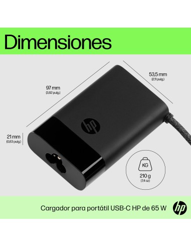HP Cargador para portátil USB-C de 65 W
