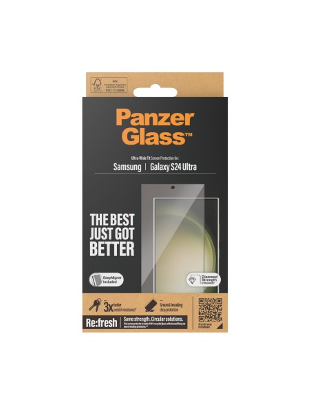 PanzerGlass ® Screen Protector Samsung Galaxy S24 Ultra | Ultra-Wide Fit w. EasyAligner Protector de pantalla 1 pieza(s)