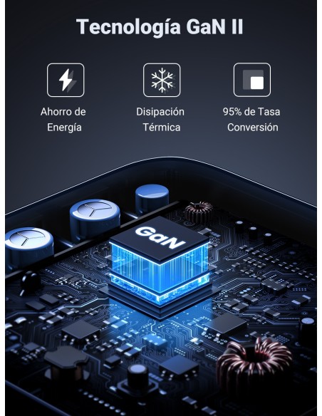 Ugreen Nexode Universal Gris Corriente alterna Carga rápida Interior