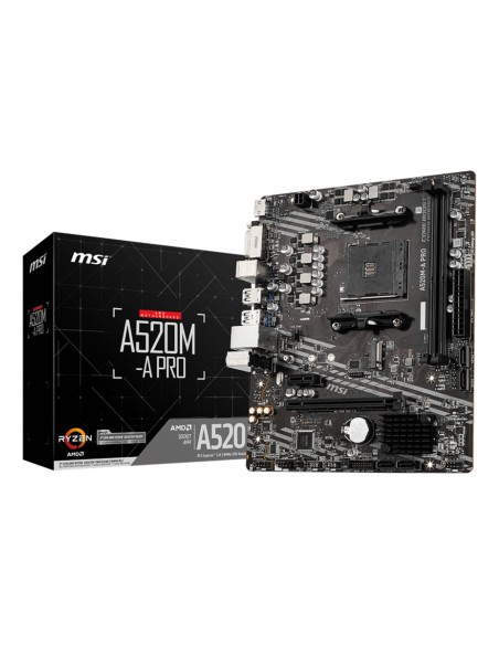 MSI A520M-A PRO placa base AMD A520 Zócalo AM4 micro ATX