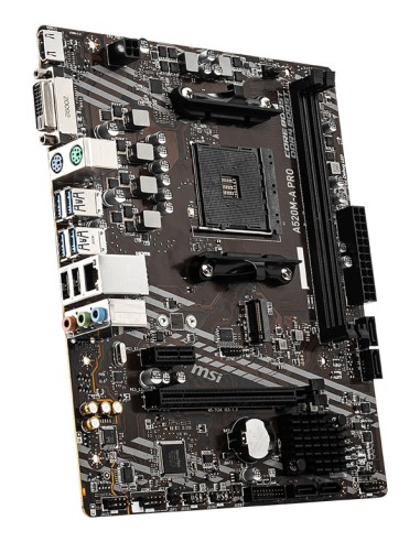 MSI A520M-A PRO placa base AMD A520 Zócalo AM4 micro ATX