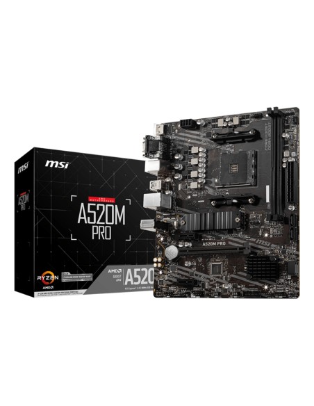 MSI A520M PRO placa base AMD A520 Zócalo AM4 micro ATX