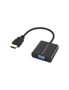 Conceptronic ABBY20B adaptador de cable de vídeo 0,25 m HDMI tipo A (Estándar) VGA (D-Sub) Negro