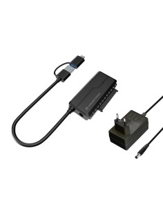 Conceptronic ABBY21B cambiador de género para cable USB Type-A SATA 22-pin Negro