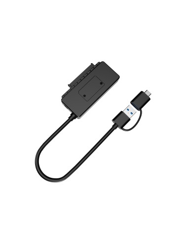 Conceptronic ABBY21B cambiador de género para cable USB Type-A SATA 22-pin Negro