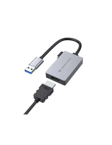 Conceptronic ABBY22G Adaptador gráfico USB 1920 x 1080 Pixeles Gris