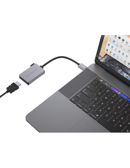 Conceptronic ABBY22G Adaptador gráfico USB 1920 x 1080 Pixeles Gris