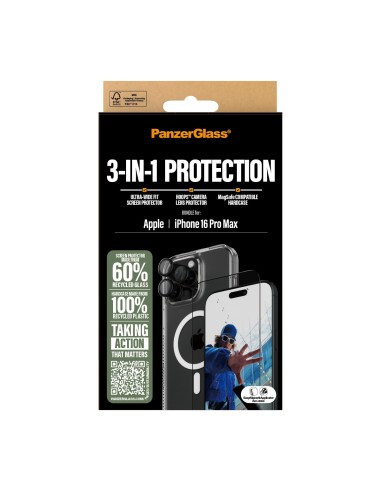 PanzerGlass ® 3-in-1 Protection Bundle iPhone 16 Pro Max Protector de pantalla Apple 1 pieza(s)