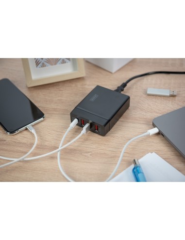 Digitus Adaptador USB universal de 4 puertos, USB Type-C™
