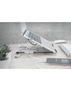 Digitus Soporte variable para notebook con hub USB-C™ integrado, 5 puertos 2