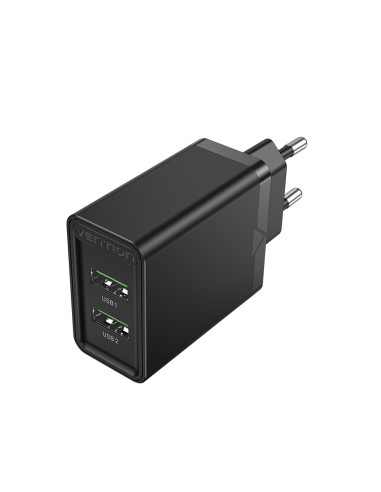 Vention Cargador de Pared FBAB0-EU  2xUSB  18W  Negro