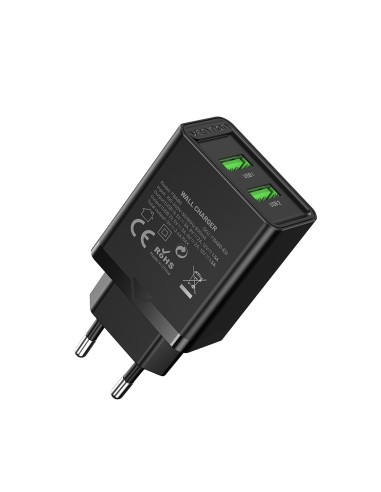Vention Cargador de Pared FBAB0-EU  2xUSB  18W  Negro