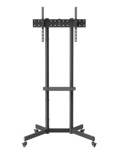 AISENS Soporte De Suelo Eco Con Rueda, Bandeja Para DVD Para Monitor TV 45kg De 37-70, Negro 2