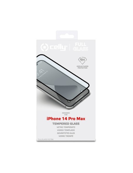 Celly FULLGLASS1027BK protector de pantalla o trasero para teléfono móvil Apple 1 pieza(s)