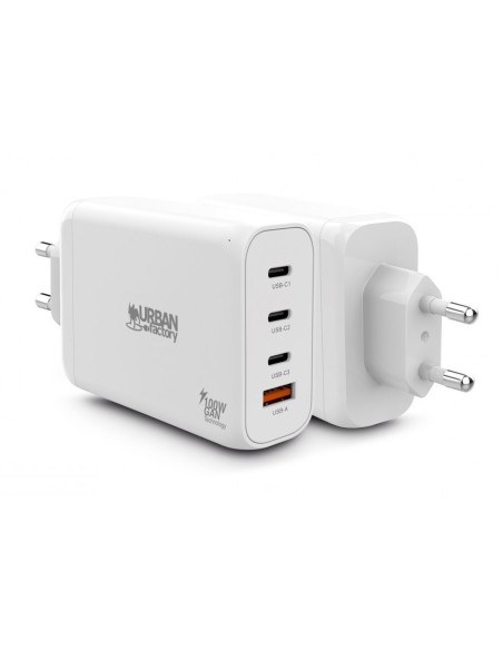 Urban Factory GPS14UF cargador de dispositivo móvil Universal Blanco Corriente alterna Carga rápida Interior