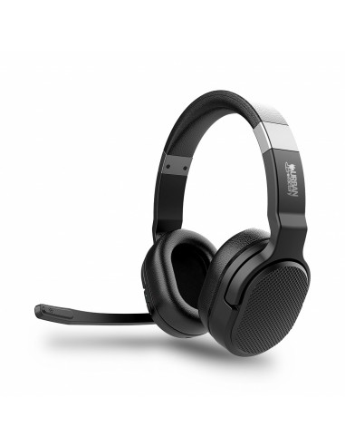 Urban Factory MOVEE COMFORT Auriculares Inalámbrico Diadema Juego USB Tipo C Bluetooth Base de carga Negro