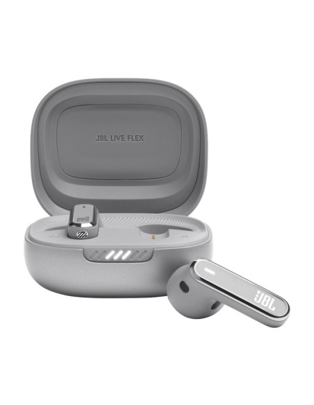 JBL LIVE FLEX Auriculares Inalámbrico Dentro de oído Llamadas Música Bluetooth Plata