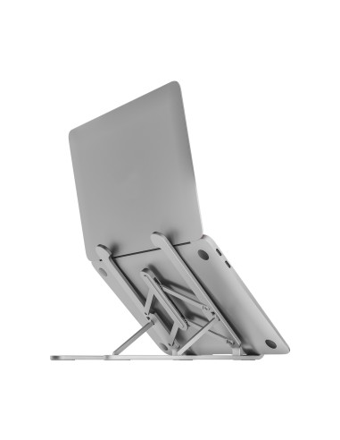 AISENS Soporte De Sobremesa Ajustable Para Portatil   Tablet, Plata