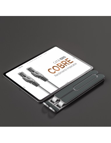 AISENS Soporte De Sobremesa Ajustable Para Portatil   Tablet, Plata