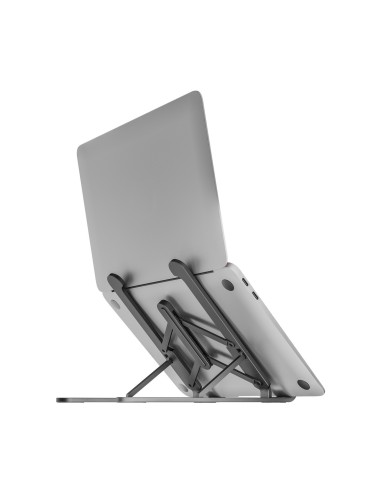 AISENS Soporte De Sobremesa Ajustable Para Portatil   Tablet, Gris Oscuro