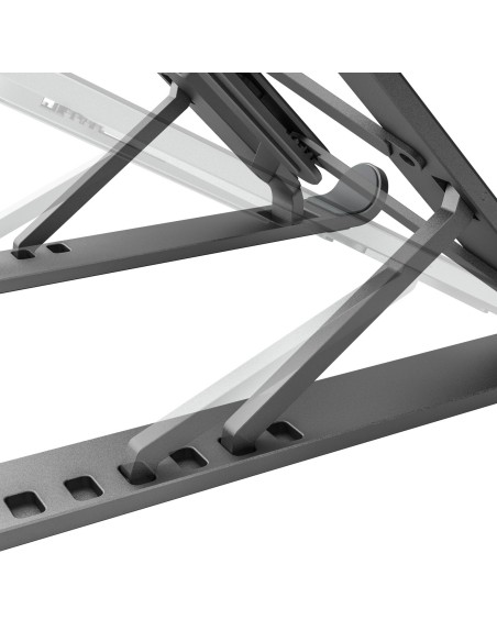 AISENS Soporte De Sobremesa Ajustable Para Portatil   Tablet, Gris Oscuro