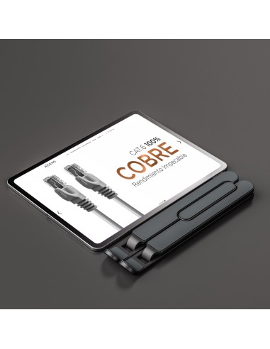 AISENS Soporte De Sobremesa Ajustable Para Portatil   Tablet, Gris Oscuro