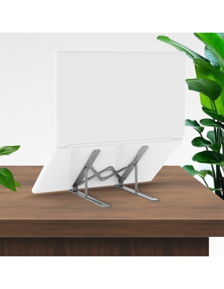 AISENS Soporte de Sobremesa Ajustable para Portatil   Tablet, Gris