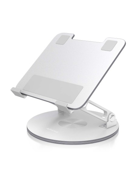 AISENS Soporte de Sobremesa Giratorio Ajustable Para Portatil   Tablet 7-13, Plata