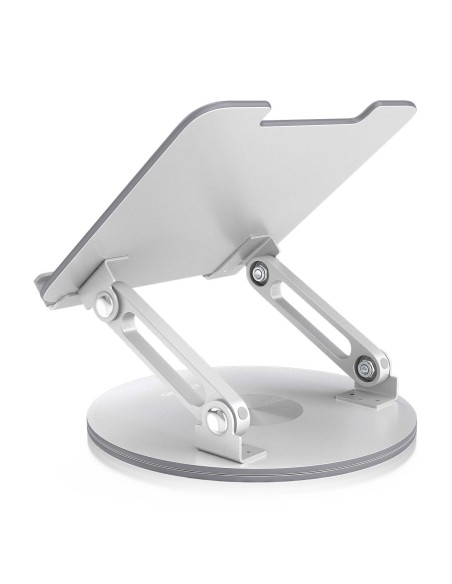 AISENS Soporte de Sobremesa Giratorio Ajustable Para Portatil   Tablet 7-13, Plata