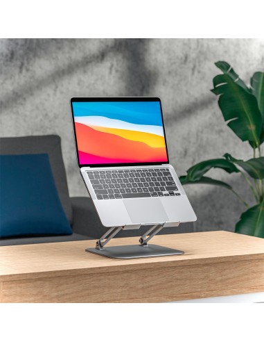 AISENS Soporte de Sobremesa XL 10-17 Ajustable para Portatil   Tablet, Plata