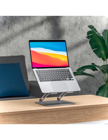 AISENS Soporte de Sobremesa XL 10-17 Ajustable para Portatil   Tablet, Plata