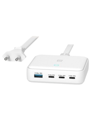 Tucano MA-DEGAN100-EU-W cargador de dispositivo móvil Portátil, Smartphone, Tableta Blanco Corriente alterna Carga rápida